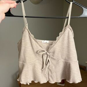 Garage Tan Flowy Tank